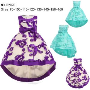 China girl's princess dress evening dress wear party dress ready goods ready to ship stock 104 factory