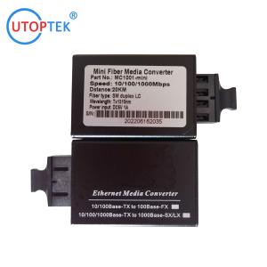 China Mini 10/100/1000m Fiber Optic Sc Media Converter gigabit mini fiber media converter with cheap price factory
