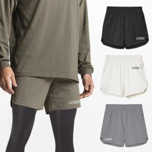 China Sports Running Shorts Mens Fitness Workout Short With Inner Compression factory