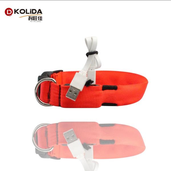 Pet LED Dog Collar Light Premium Waterproof Adjustable Luminous Training Nylon
