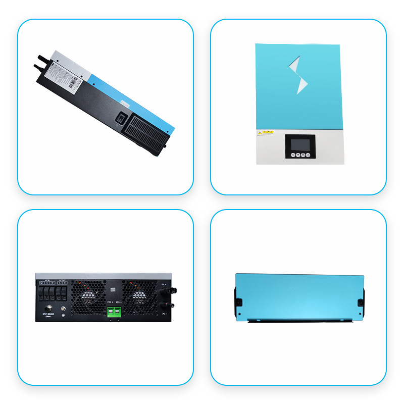 New Mppt Charger Controller Pure Sine Wave On/Off Grid Hybrid Solar Inverter W/Rgb Light Solar Power Inverter For Home