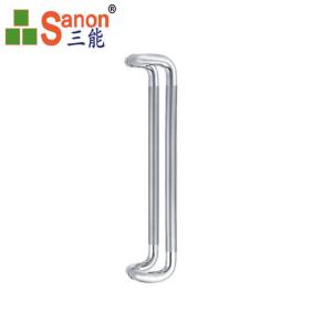 China Smooth Stainless Steel Front Door Pull Handles Polished Finished Dia 22Mm factory
