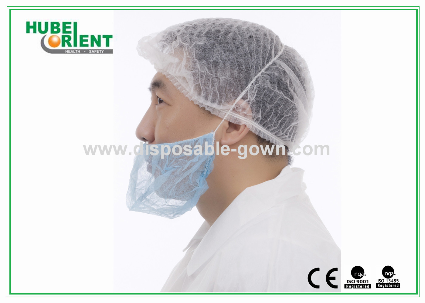 Disposable Non Woven PP Face Cover Beard Guard Beard Cover With Single Elastic