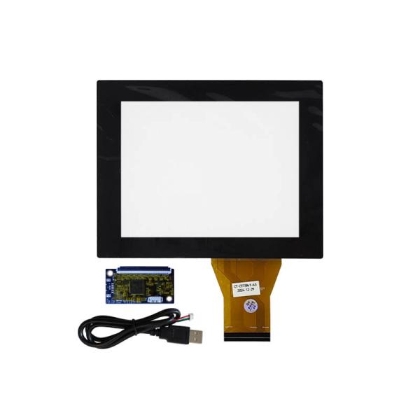 China 6.5" Flush-mount PCAP Touch Screen Overlay with Black Bezel and ILITEK Touch Controller factory