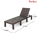 Polyethylene Wicker Outdoor Patio Lounge Chairs Without Cushion 76.60 * 25.50 *