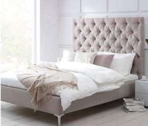 China Wooden Bed Picture Button Tufted Headboards Bed factory