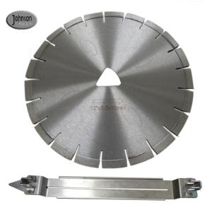 China Silver 12 Inch Early Entry Diamond Concrete Saw Blades Soff Cut Skid Plates factory