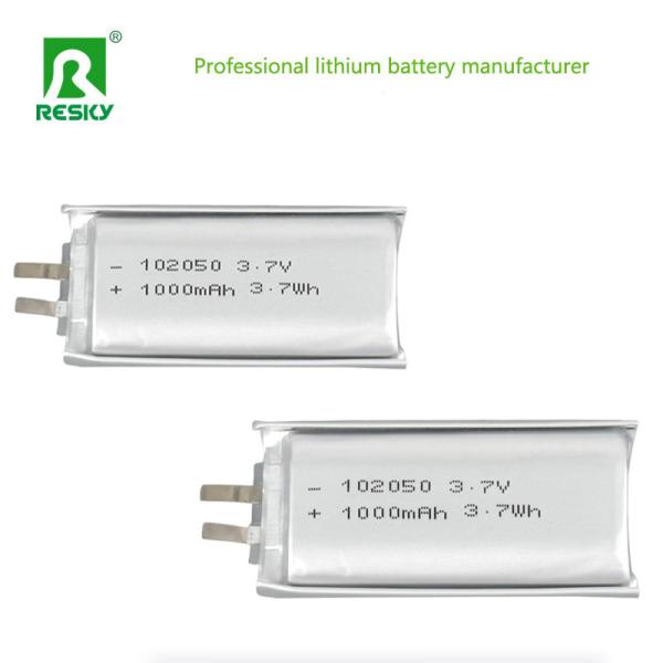 Lithium Polymer Battery 102050 3.7v 1000mAh 3.7Wh Rechargeable Lipo Battery Pack For Handheld Device