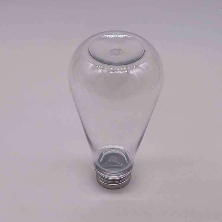 Medicine Storage 250ml HDPE Unique Shape Plastic Liquid Bottle with Customized Logo and Aluminum Cover