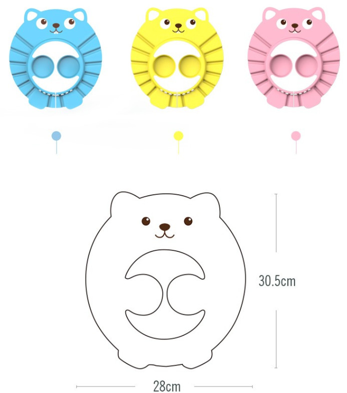 Baby Bath Cap Protective Shampoo Shower Hat / Children Safety Shampoo Hat