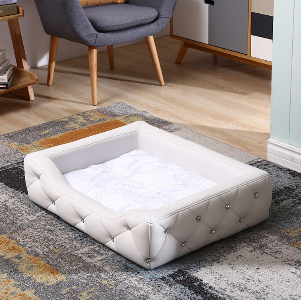 leather cat bed