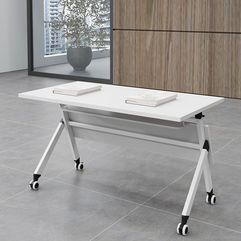 Office Furniture Specific Mobile Folding Conference Training Table with Wheels on Wheels