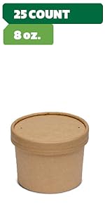 8 oz 25 kraft paper container