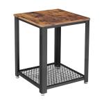 Oem Small Brown Industrial Style Nightstand Wood And Metal