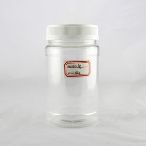 China 800ml Clear Plastic Cylinder Tubes , Gray PP Plastic Screw Lid on sale