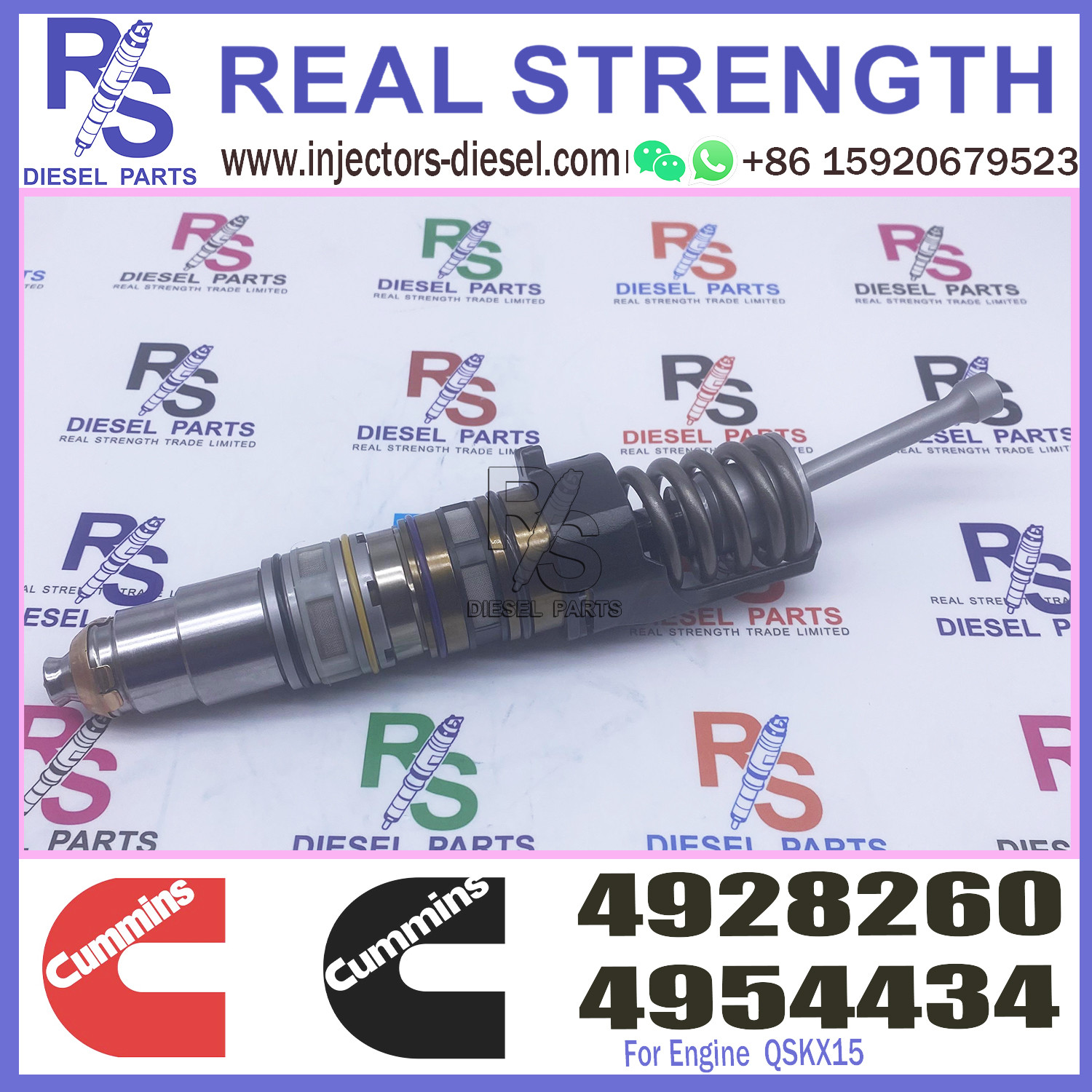 QSX15 ISX15 Cummins Diesel Injector 4928260 Diesel Engine Fuel Injector