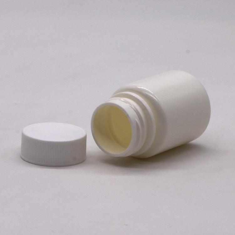 Pill Capsule Tablet 40CC Bottle with Screw Cap HDPE Material Custom Label Printing