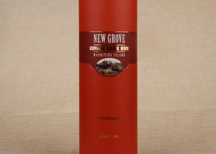 Creative Wine Paper Tube Packaging With Red Art Paper / Custom Logo Printing