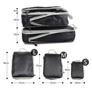 China 0.5kg Compression Luggage Organiser Bag Sets Packing Cube Organizers Set Of 6 Double Layer factory