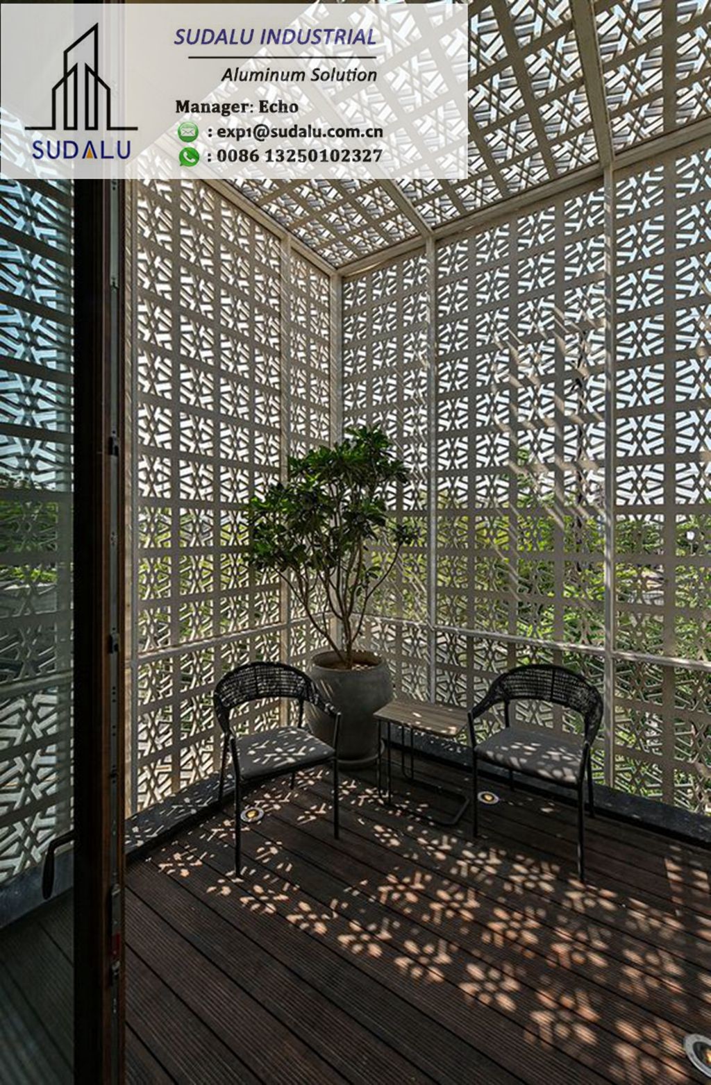 Customized Aluminum Perforated Veneer Panel Metal Pallery Decoration Screen