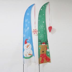 China Christmas Garden Flag Snowman and Reindeer factory