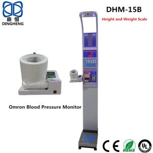 China Digital Bmi Height Weight Machine , Blood Pressure Calculator Machine Coin Operated Weighing Scale factory