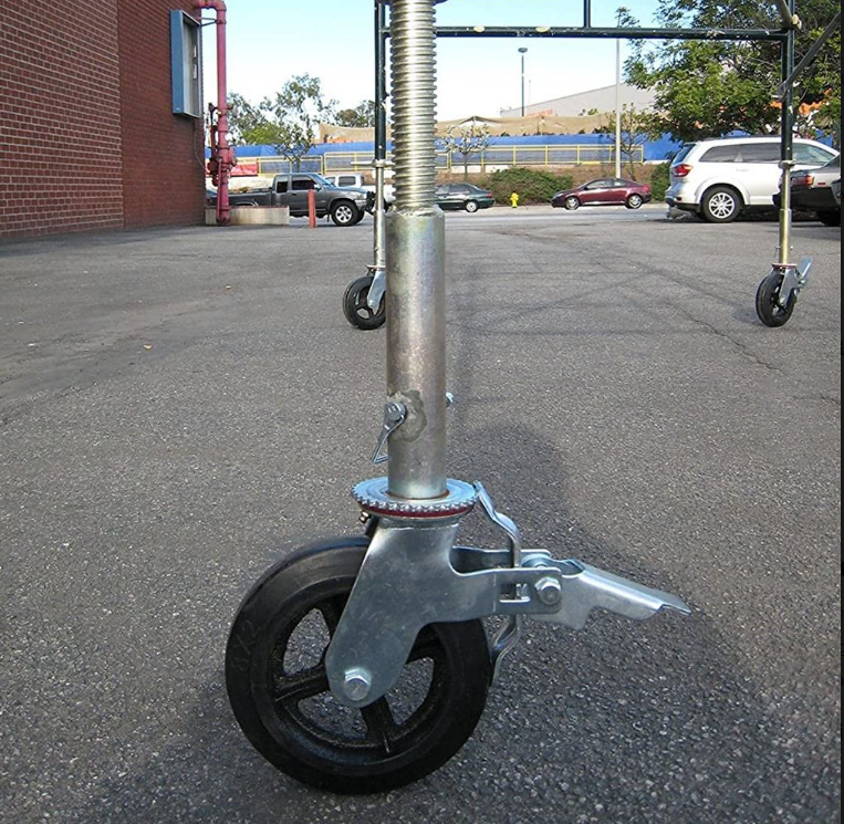 4 Pack Wheels 8 X 2 Inch With Dual Locking Break Rubber Swivel Wheel 360 Degrees