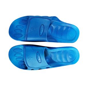China Black Non Slip ESD SPU Antistatic Slippers For Work Lab Cleanroom factory