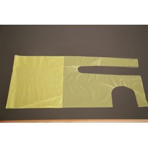Yellow / Blue Disposable Chef Aprons , HDPE LDPE Embossed Textured Apron