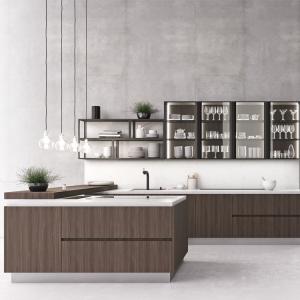 China Modern Home Furniture Whole Set Wood PVC Pantry Cupboards factory