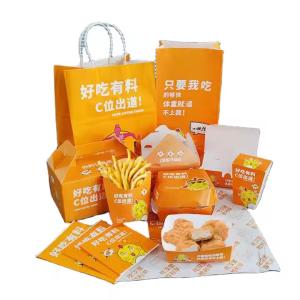 China Customized Biodegradable Fast Food Takeaway Box Kraft Paper for Lunch Packaging factory