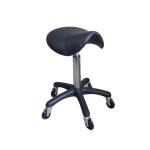 Enhanced Silent Wheel 75mm BIFMA Test Black Saddle Chair Beauty Salon, Dentist's