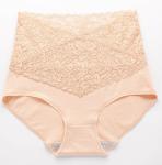 Sexy High Waist Womens Underwears Plus Size Lace Design Cotton Undies Shape