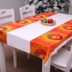 Oilproof Embossing PEVA Halloween Plastic Table Cover