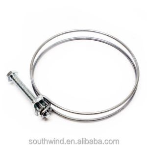 China Customized Double Wire Stainless Steel Hose Pipe Clamps for Various Applications on sale