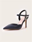 YTH002 Sandals Women'S Summer Fashion Pointed Stiletto Heels With Rhinestones