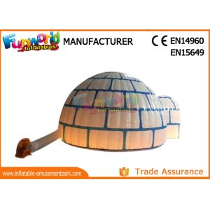 China PVC Coated Nylon Blow Up Dome Tent Marquee / Inflatable Igloo With LED Lighting on sale