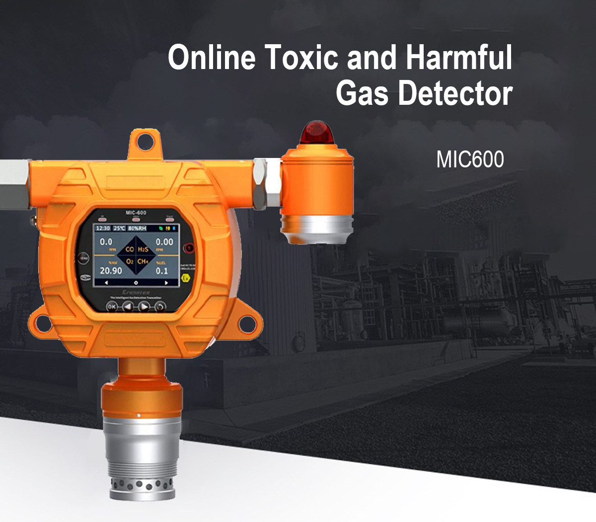 Mic600s-A Online Voc Fixed Gas Detector Toxic And Harmful Industrial Leak Detection