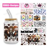 16 Oz Cup Wraps UV DTF Transfers For Cups Custom Logo Libbey Glass Tumbler UV