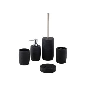 China Premium Bathroom Accessories Set Ceramic Foam Soap Dispenser Toothbrush Holder factory