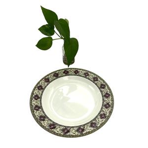 China Ripple Melamine Dinnerware Plate Tasteless Round Camping Melamine Plate factory
