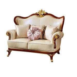 China Elegant Living Room Furniture Classic Leather Luxury Sofa Set factory