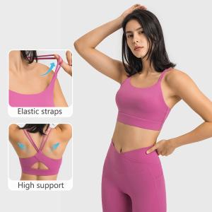 China Removable High Impact Padded Ladies Sports Bra Gym Yoga Fitness Running factory