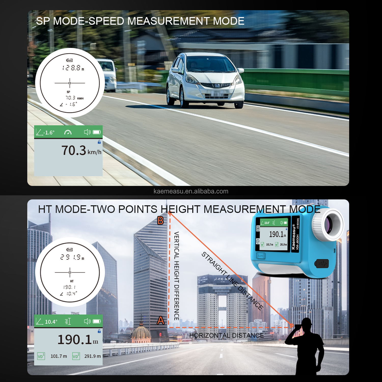 OEM ODM Laser Measuring Device Voice Broadcast Distance Meter Digital Golf Laser Rangefinder Hunting Range Finder Telescope