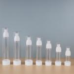 White Custom 15ml 30ml 50ml Airless Pump Bottles Eye Gel Face Serum Bottle