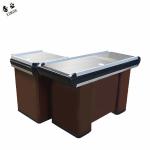 Metal Supermarket Checkout Counter Heavy Duty Convenience Store Counter