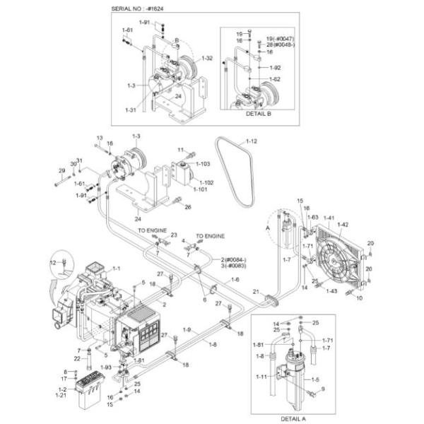11Q6-90040 11Q690040 A/C Air Compressor Assy For Hyundai Excavator Spare Parts