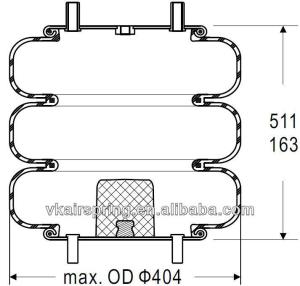 China S8874 Industrial Rubber Air Spring/ 3B14-367 Air Suspension Spring Parts For OEM And After Market factory