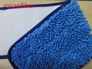 China Textiles Microfiber Wet Mop Pads Blue Twisting Fabric 13*47cm High Aborbent factory