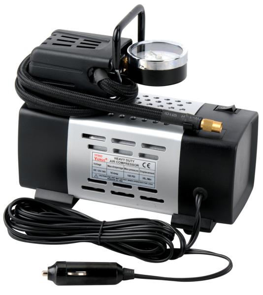 Portable Metal Air Compressor 150PSI 12V Powerful Inflation With 2 Nozzle